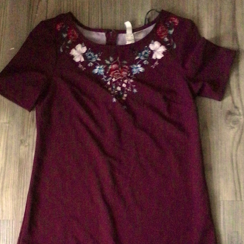 H&M Divided Burgundy Dress